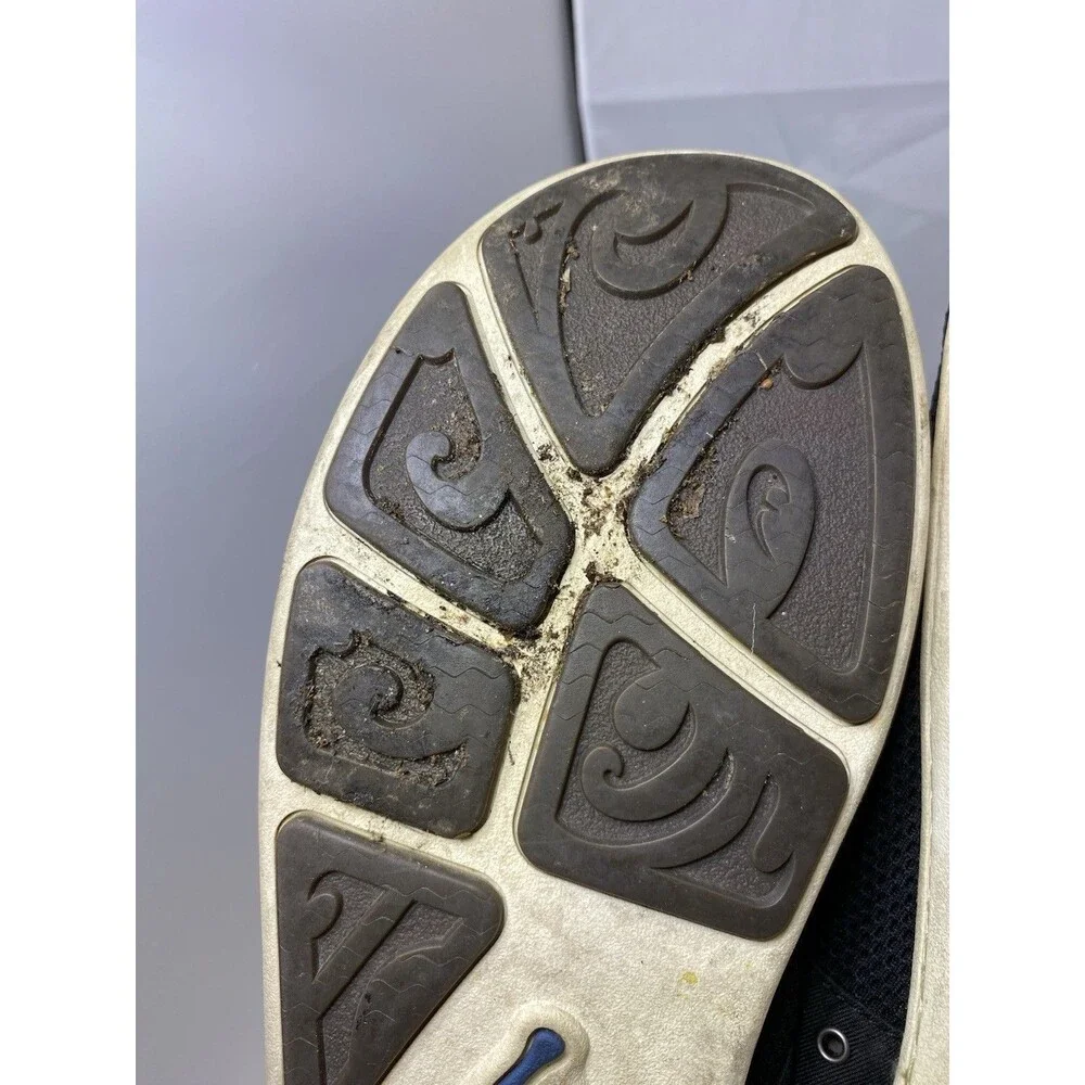 Olukai Nohea Moku Casual Boat Shoes Black Loafers Mens Size 12 Laces Comfort - Picture 6 of 8